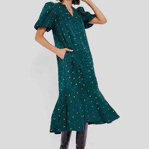Tuckernuck Green Floral Dress. NWT